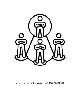 Coordinator Line Art Vector Icon