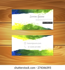 coorful watercolor cards for your business.