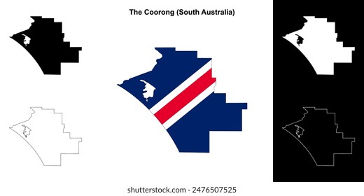 The Coorong (South Australia) outline map set
