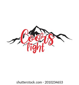 Coors Light Silhouette Isolated On A White Background