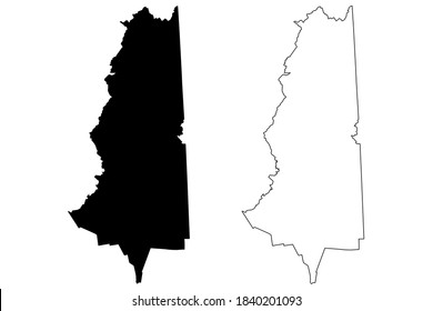 Coos County, New Hampshire (U.S. county, United States of America, USA, U.S., US) map vector illustration, scribble sketch Coos map