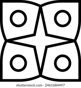 cootie catchers icon. Thin linear style design isolated on white background