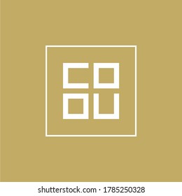 coou / c00u initial logo monogram, and can be editable