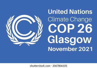 COP 26 Glasgow 2021 ilustración de vectores - Cumbre Internacional sobre el Clima