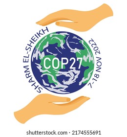 COP 27 in Sharm El-Sheikh, Egypt. 7-18 november 2022.  United nations climate change conference.  International climate summit.