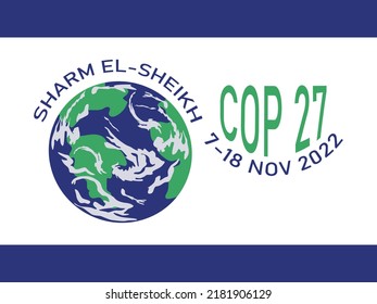 COP 27 in Sharm El-Sheikh, Egypt. 7-18 november 2022.  United nations climate change conference.  International climate summit.