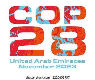 COP 28  United Arab Emirates - 7-18 November 2023 vector illustration - UN International climate summit