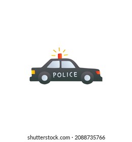 cop car icon, patrol car symbol in gradient color, isolated on white background