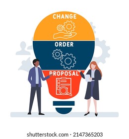COP - Change Order Proposal acronym. business concept background.  vector illustration concept with keywords and icons. lettering illustration with icons for web banner, flyer, landing pag
