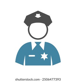 Cop icon design image template