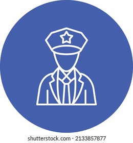 Cop line circle icon vector image. Can also be used for web apps, mobile apps and print media.
