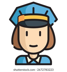 Cop Modern Vector Icon – Minimal Illustration Symbol Template for Web Mobile App UI Design