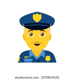 Cop police emoji vector illustration man male