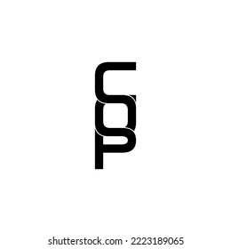 cop typography letter monogram logo design