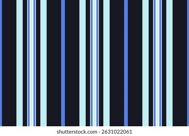 Cop vector fabric textile, skirt stripe lines vertical. Sew seamless texture background pattern in black and white colors palette.