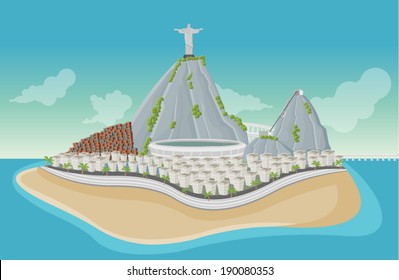 Copacabana beach, Rio de Janeiro, Brazil. 