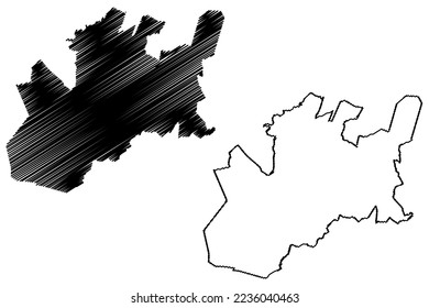 Copalillo municipality (Free and Sovereign State of Guerrero, Mexico, United Mexican States) map vector illustration, scribble sketch Copalillo map