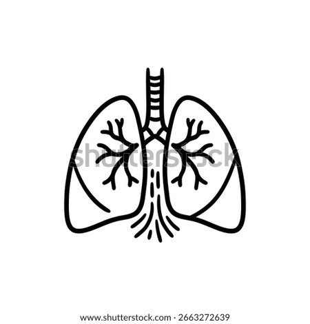 COPD Airflow Icon Representing Respiratory Condition
