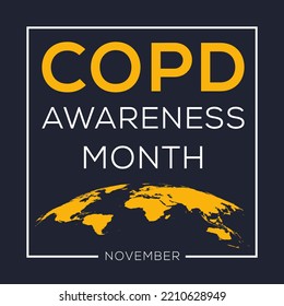 Copd Awareness Month Chronic Obstructive Pulmonary Stock Vector 