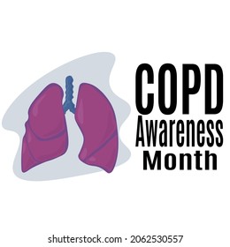 Copd Awareness Month Idea Poster Banner Stock Vector (royalty Free 