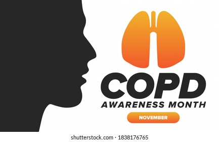 Copd Awareness Month November Chronic Obstructive Stock Vector (Royalty ...