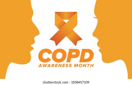 Copd Awareness Month November Chronic Obstructive Stock Vector (Royalty ...