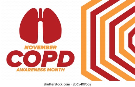 Copd Awareness Month November Chronic Obstructive Stock Vector (Royalty ...