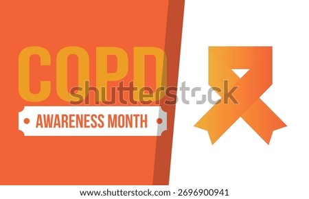 COPD Awareness Month in November. Chronic Obstructive Pulmonary Disease. Celebrated annual in United States. Medical health care and awareness design. Poster, card, banner and background. Vector