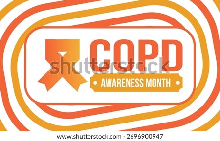 COPD Awareness Month in November. Chronic Obstructive Pulmonary Disease. Celebrated annual in United States. Medical health care and awareness design. Poster, card, banner and background. Vector