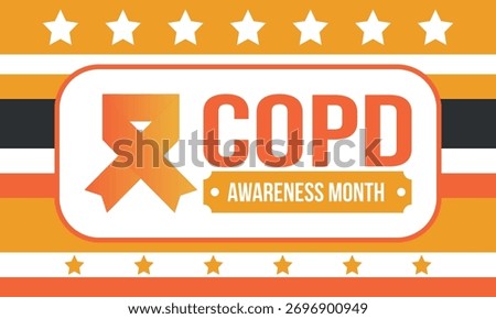COPD Awareness Month in November. Chronic Obstructive Pulmonary Disease. Celebrated annual in United States. Medical health care and awareness design. Poster, card, banner and background. Vector