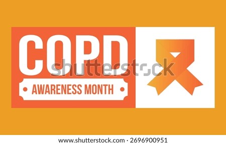 COPD Awareness Month in November. Chronic Obstructive Pulmonary Disease. Celebrated annual in United States. Medical health care and awareness design. Poster, card, banner and background. Vector