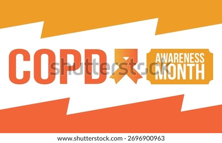 COPD Awareness Month in November. Chronic Obstructive Pulmonary Disease. Celebrated annual in United States. Medical health care and awareness design. Poster, card, banner and background. Vector