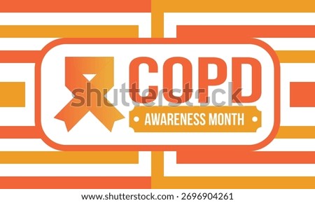 COPD Awareness Month in November. Chronic Obstructive Pulmonary Disease. Celebrated annual in United States. Medical health care and awareness design. Poster, card, banner and background. Vector