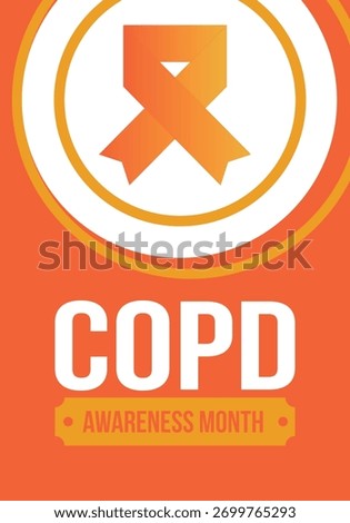 COPD Awareness Month in November. Chronic Obstructive Pulmonary Disease. Celebrated annual in United States. Medical health care and awareness design. Poster, card, banner and background. Vector