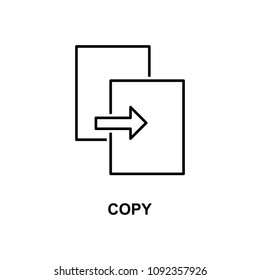 cope sign icon. Element of simple web icon with name for mobile concept and web apps. Thin line cope sign icon can be used for web and mobile on white background