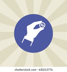 copeck icon. sign design. background