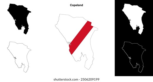 Conjunto de mapa de contorno en blanco de Copeland