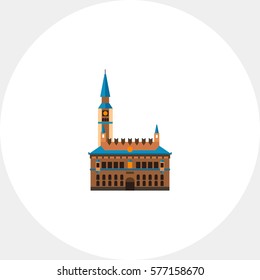 Copenhagen City Hall vector icon