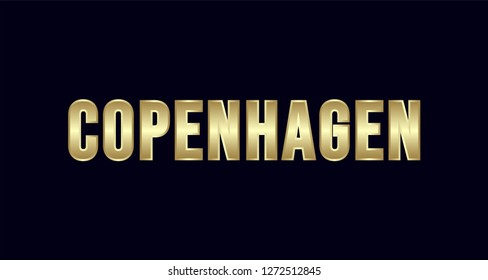 Copenhagen City Typography vector design. Greetings for T-shirt, poster, card and more