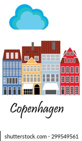 Copenhagen illustration suitable for postcard and poster