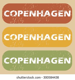 Copenhagen on colored background