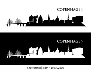 Copenhagen skyline - vector illustration