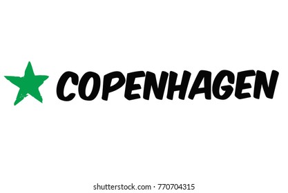 Copenhagen. Typographic stamp visualisation concept Original series.