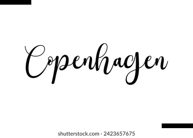 Vector de Copenhague Inspiración negrita Mensajes de texto Típografía de viaje