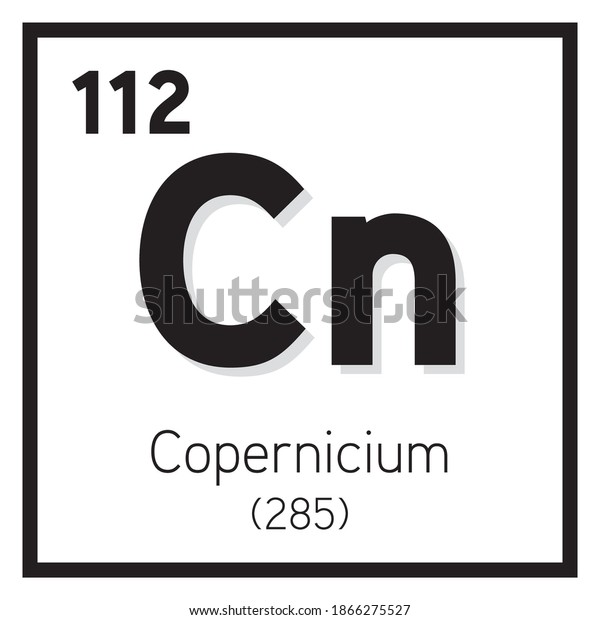 Copernicium Element Vector Icon Periodic Table Stock Vector (Royalty ...