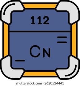 Línea de Copernicium Vector Icon Design