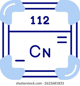 Copernicium Line vector Icon Design