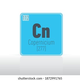 Copernicium, tabla periódica, elemento único. 