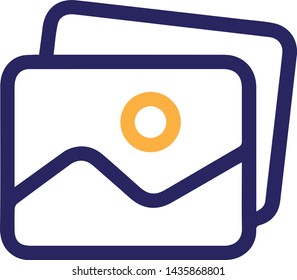 Copied picture icon in trendy flat style isolated on white background. Copied picture symbol. Vector illustration