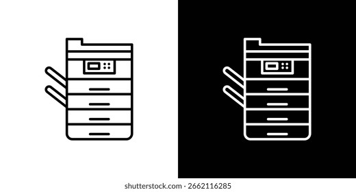Icono de copiadora para App. Plantilla de diseño de iconos.
